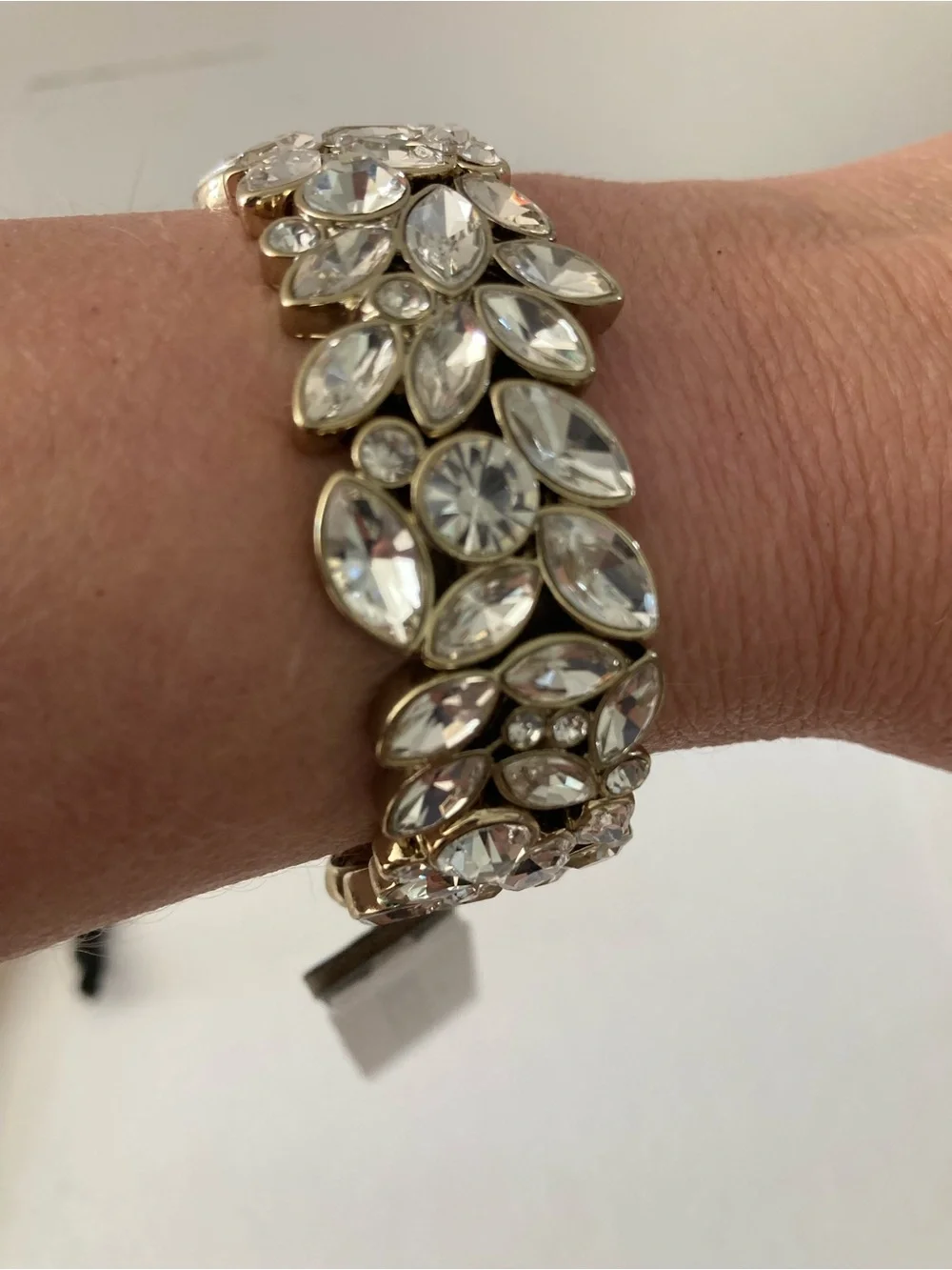 JCrew Factory crystal leaf bracelet